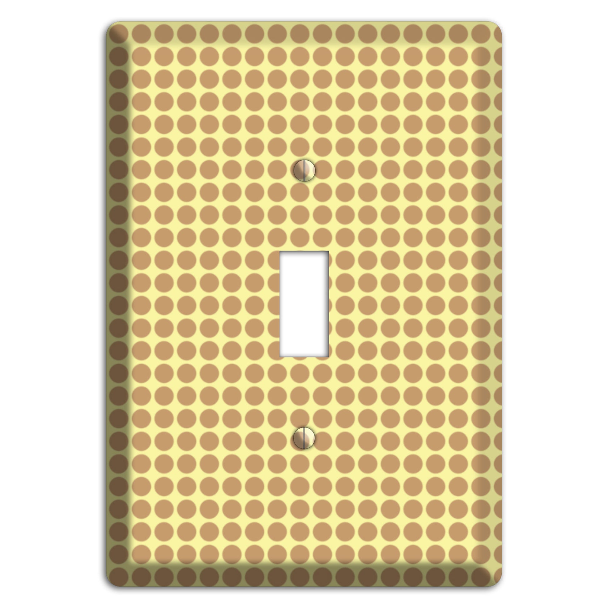 Yellow with Light Brown Tiled Small Dots Cover Plates