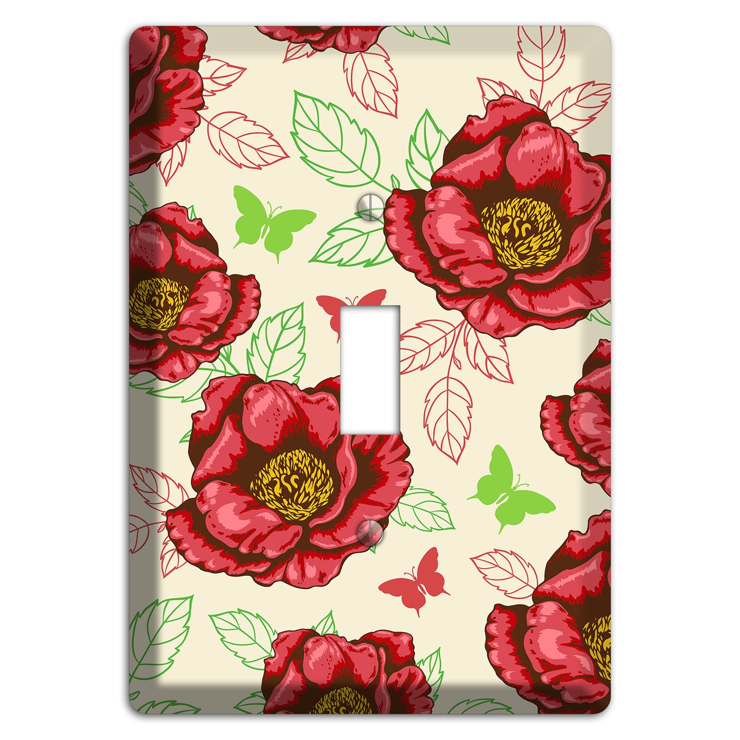 Red Peony Style B Cover Plates