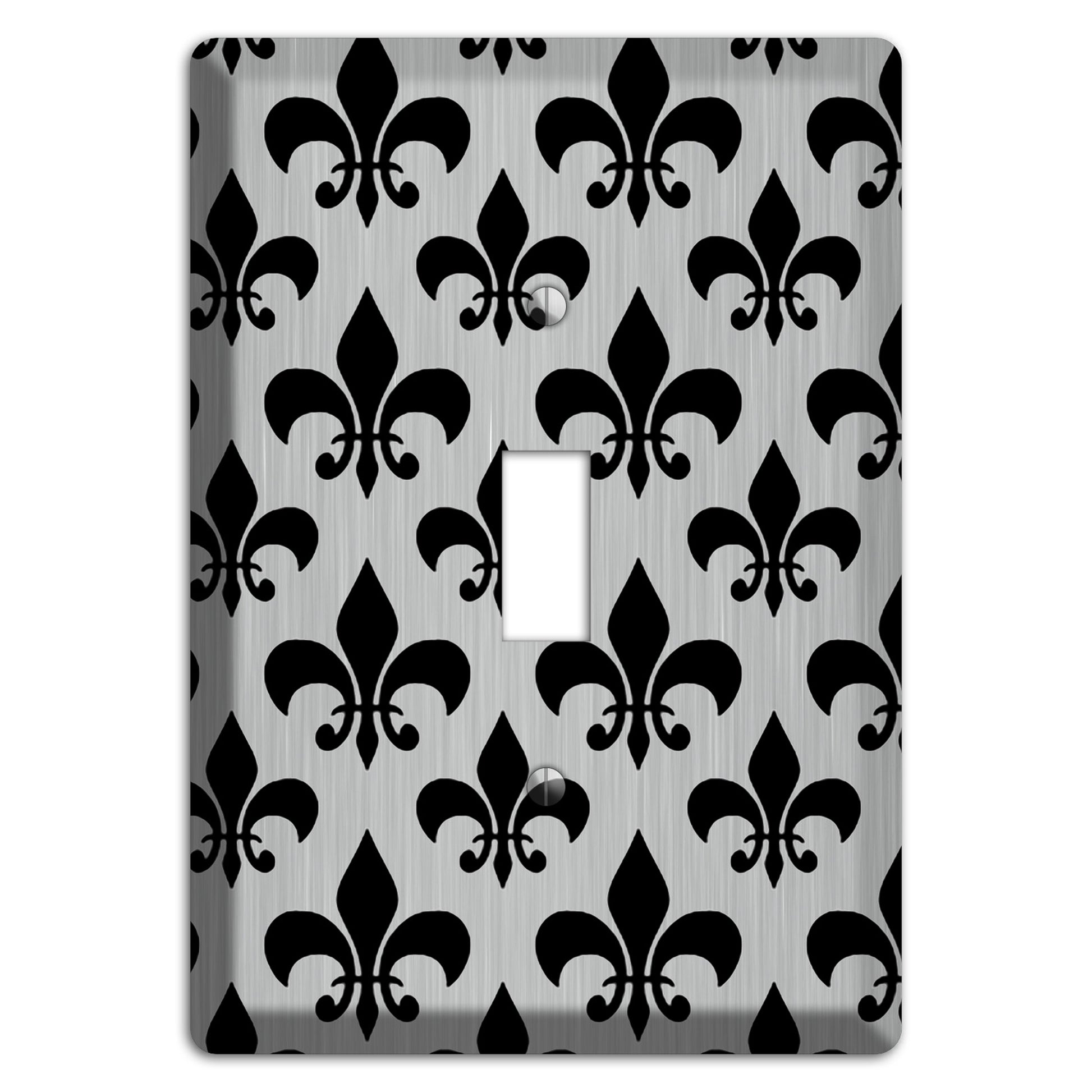 Fleur de Lis Stainless Cover Plates