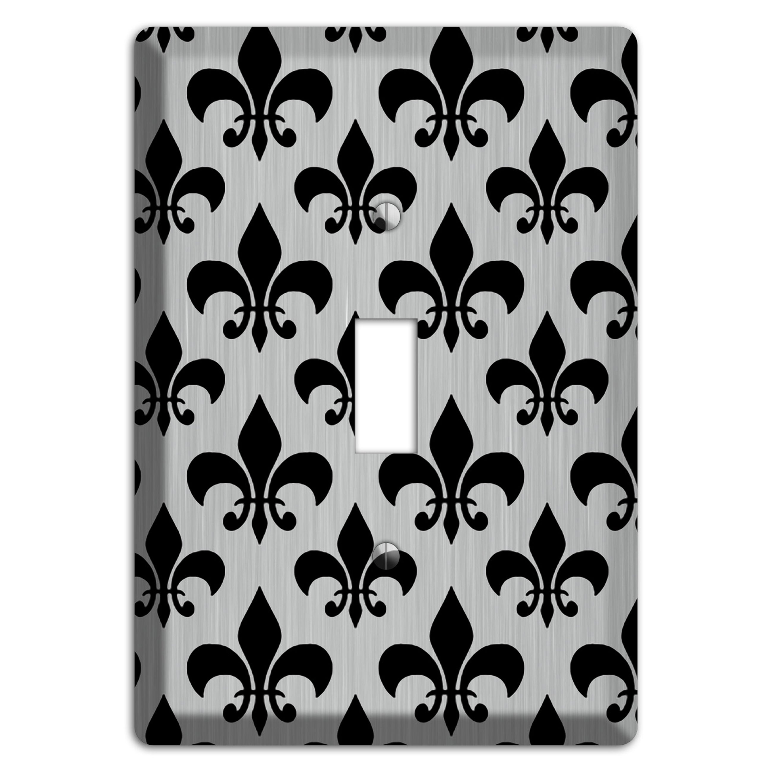 Fleur de Lis Stainless Cover Plates