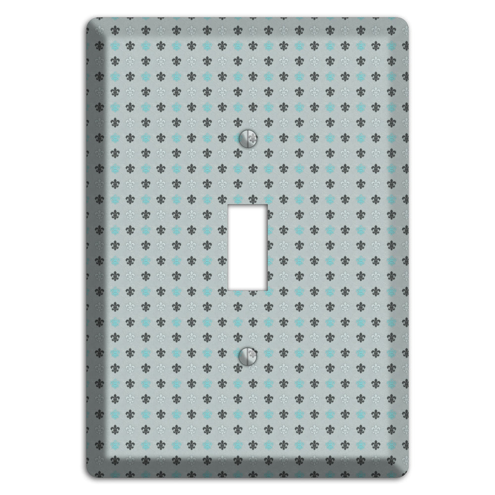 Dusty Blue with Fleur de Lis Cover Plates