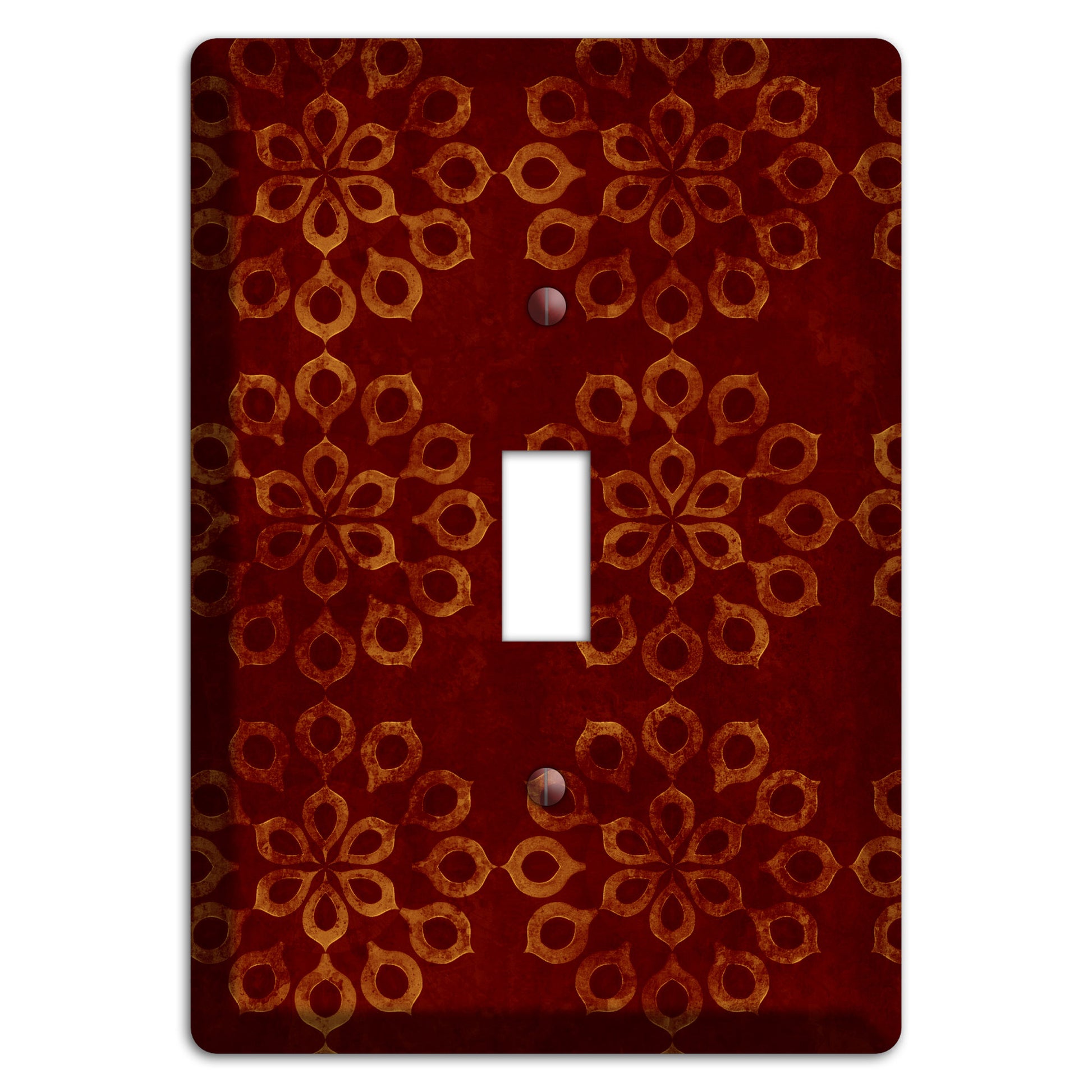 Maroon Grunge Suzani Cover Plates