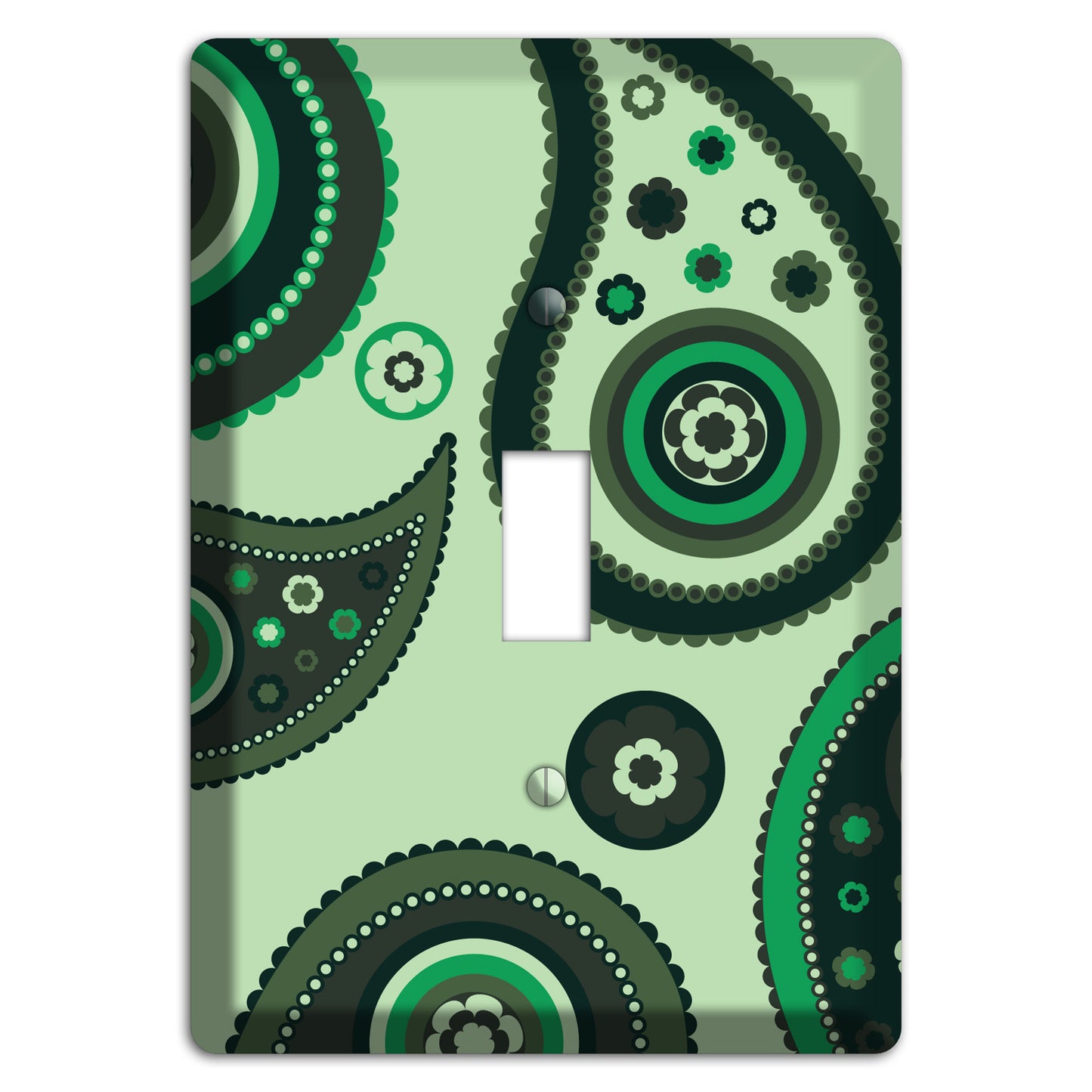 Green Paisley Cover Plates