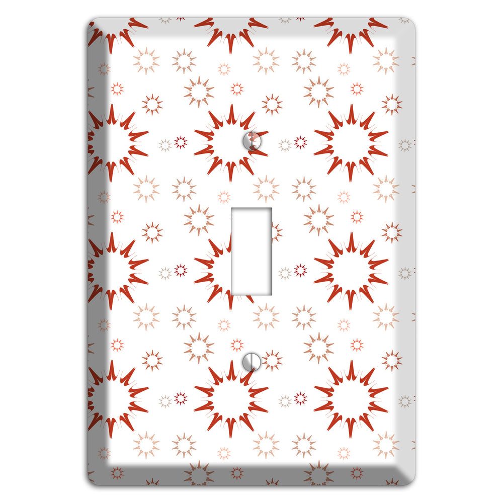 Maroon Retro Burst Cover Plates