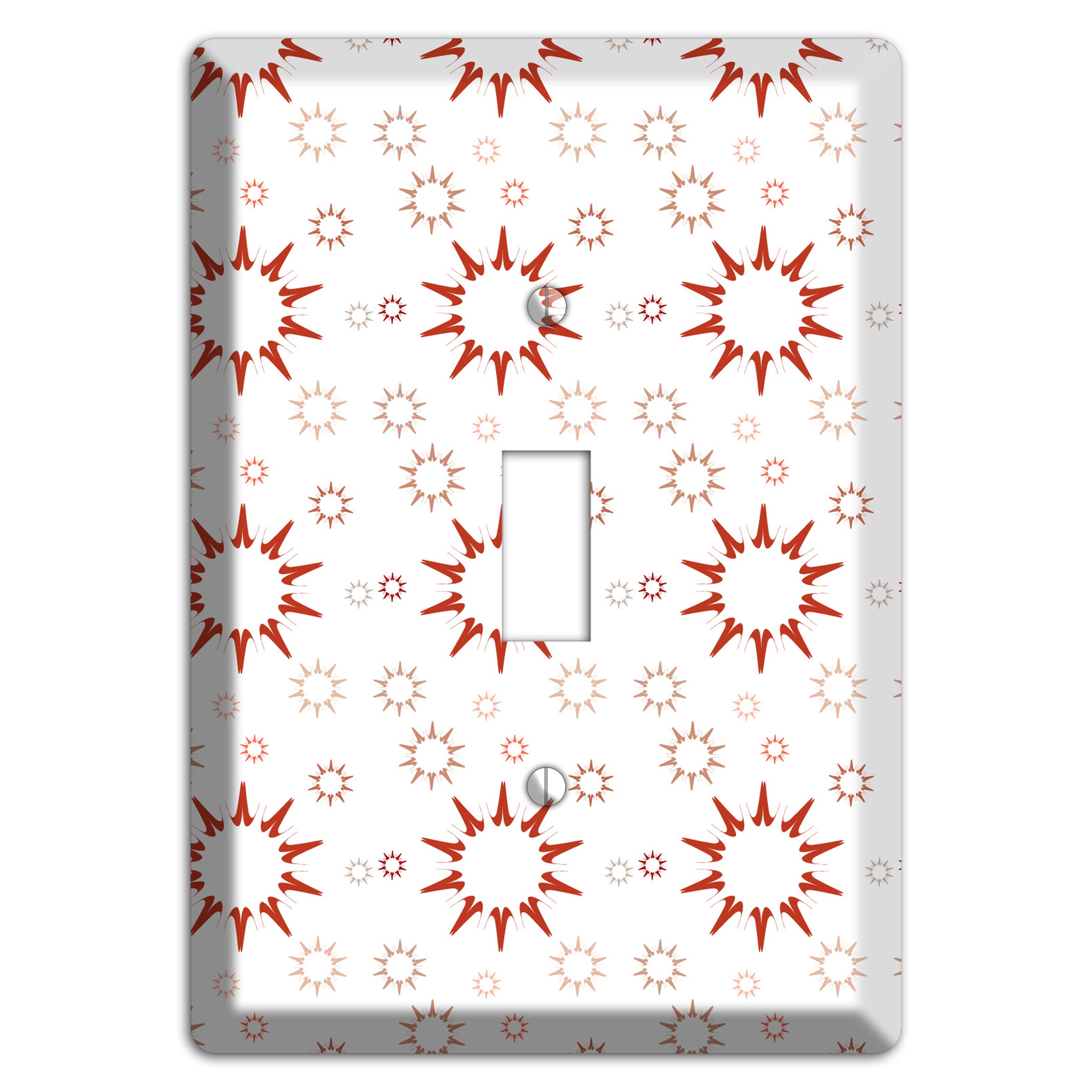 Maroon Retro Burst Cover Plates