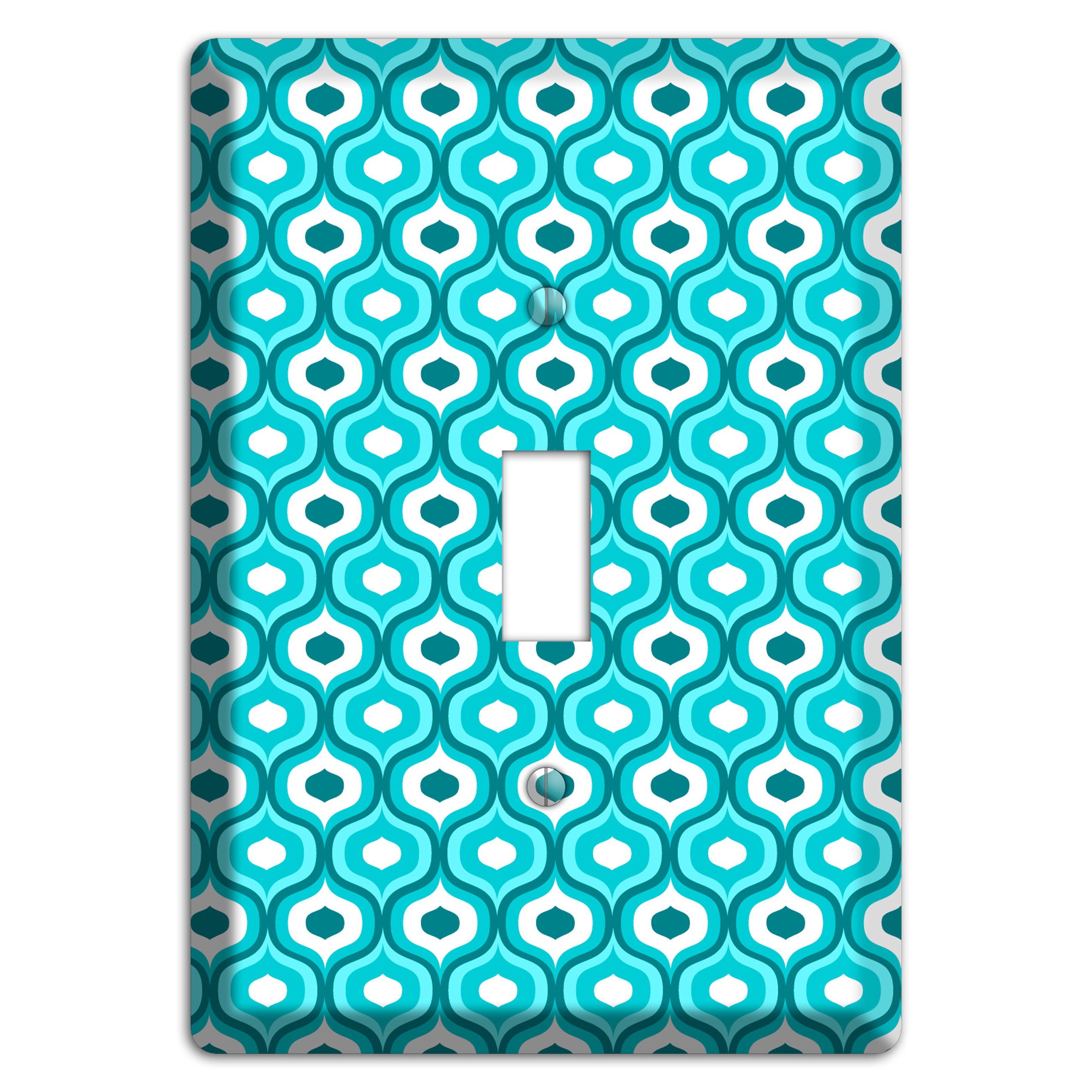 Multi Turquoise Double Scallop Cover Plates