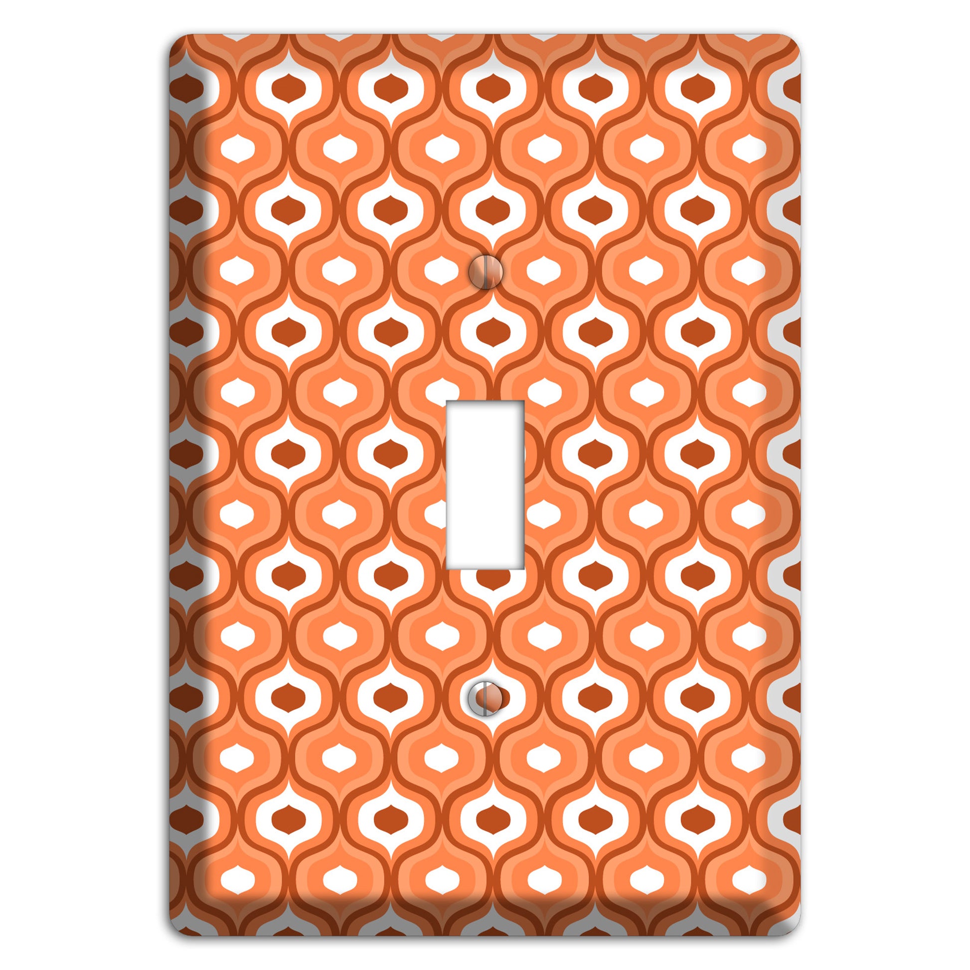 Orange and Red Double Scallop Cover Plates