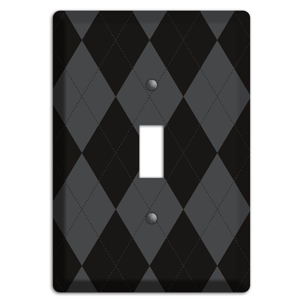 Black and Grey Argyle Cover Plates
