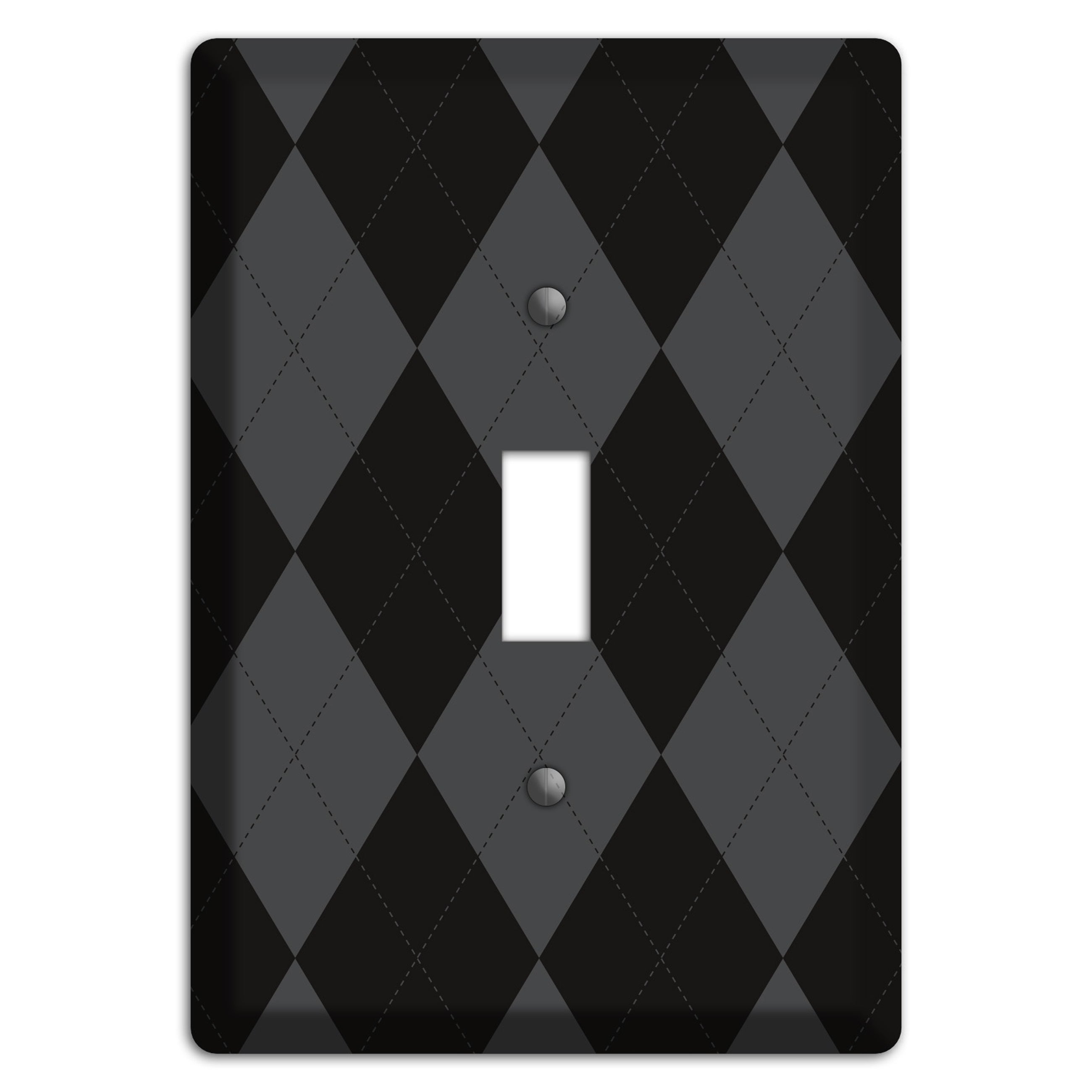 Black and Grey Argyle Cover Plates