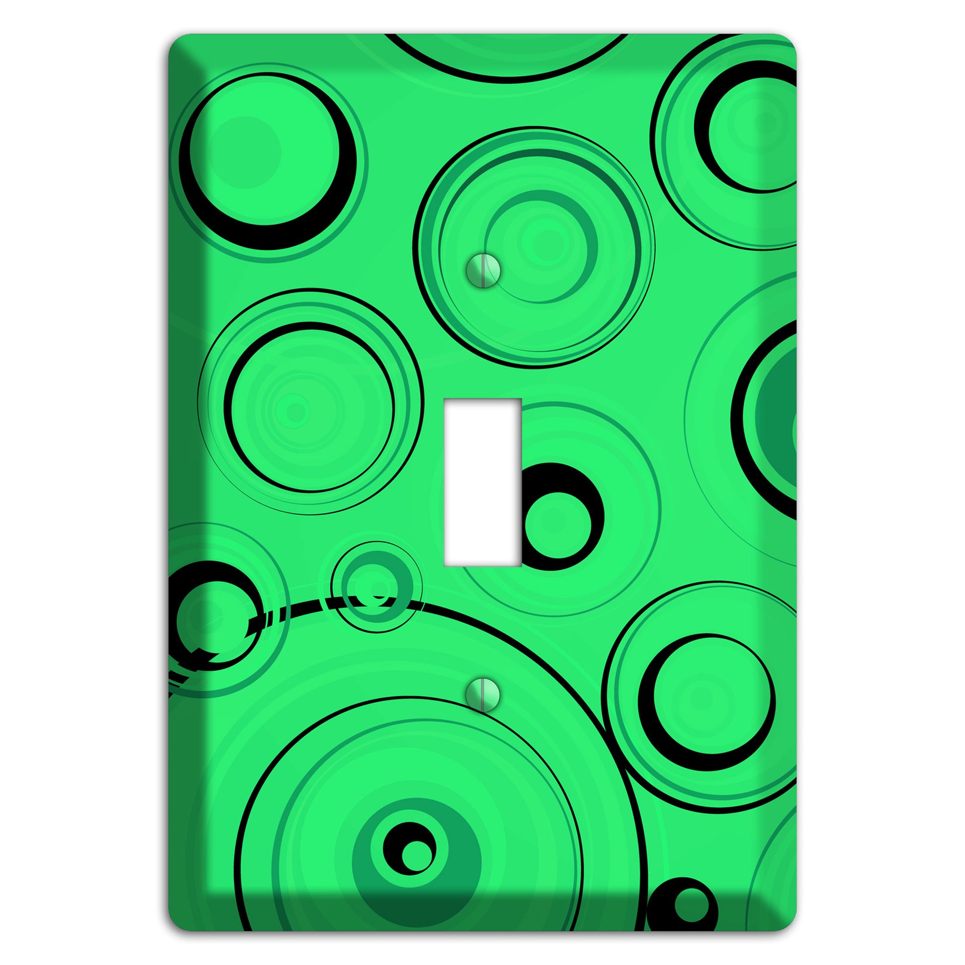 Bright Green Circles Cover Plates
