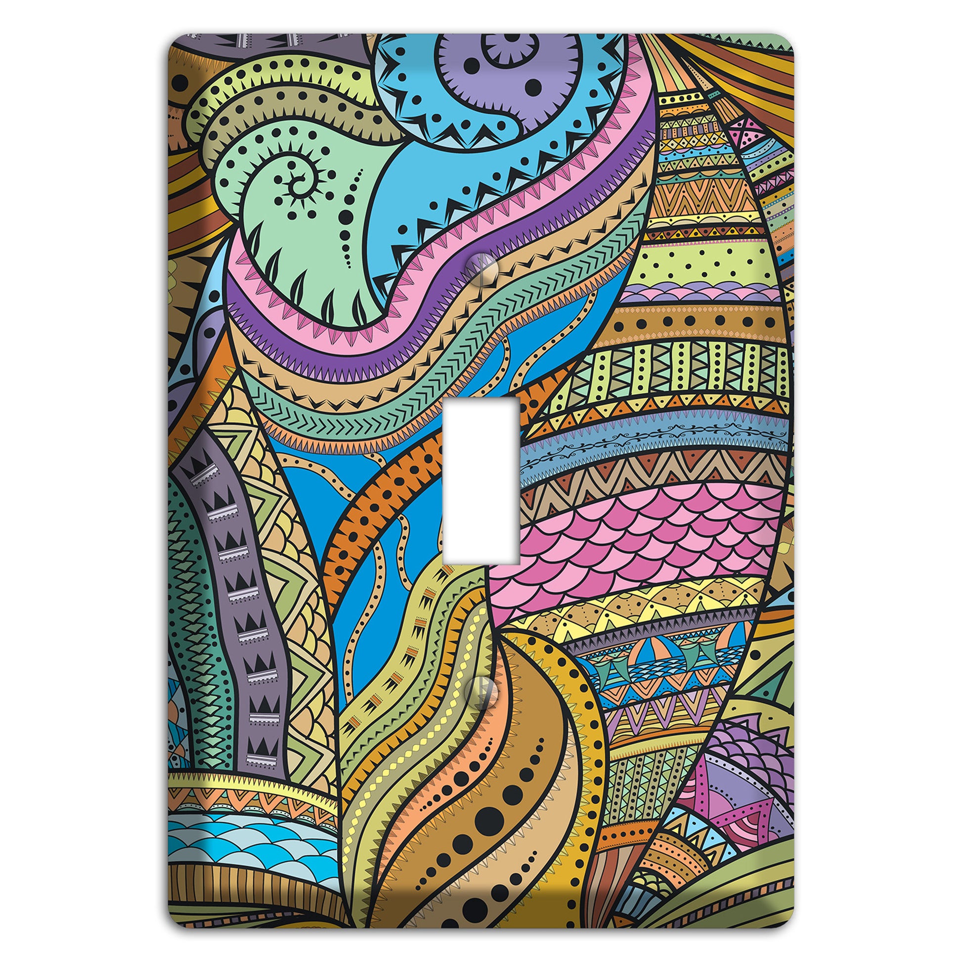 Retro Flourish 6 Cover Plates