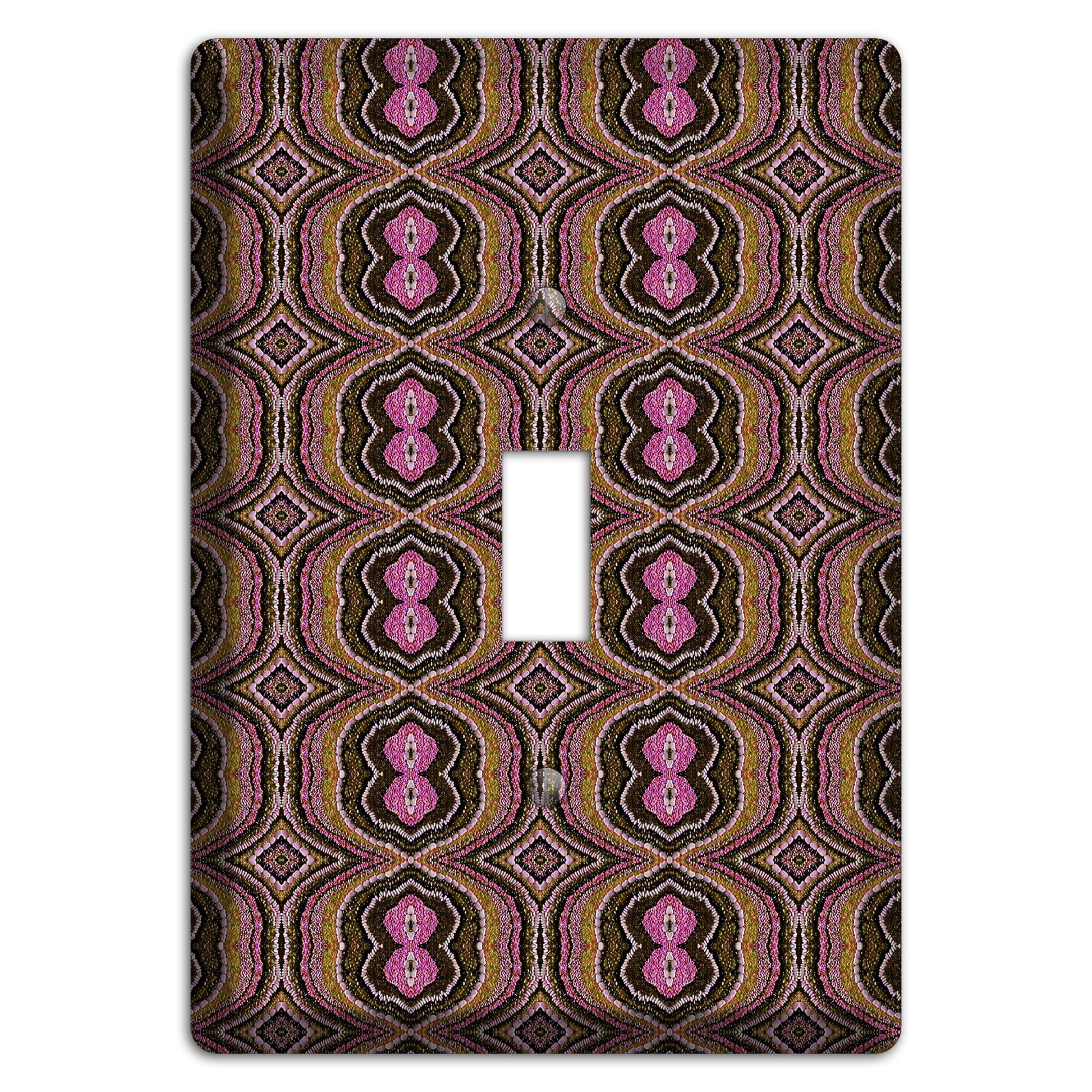 Pink and Brown Tapestry Cover Plates
