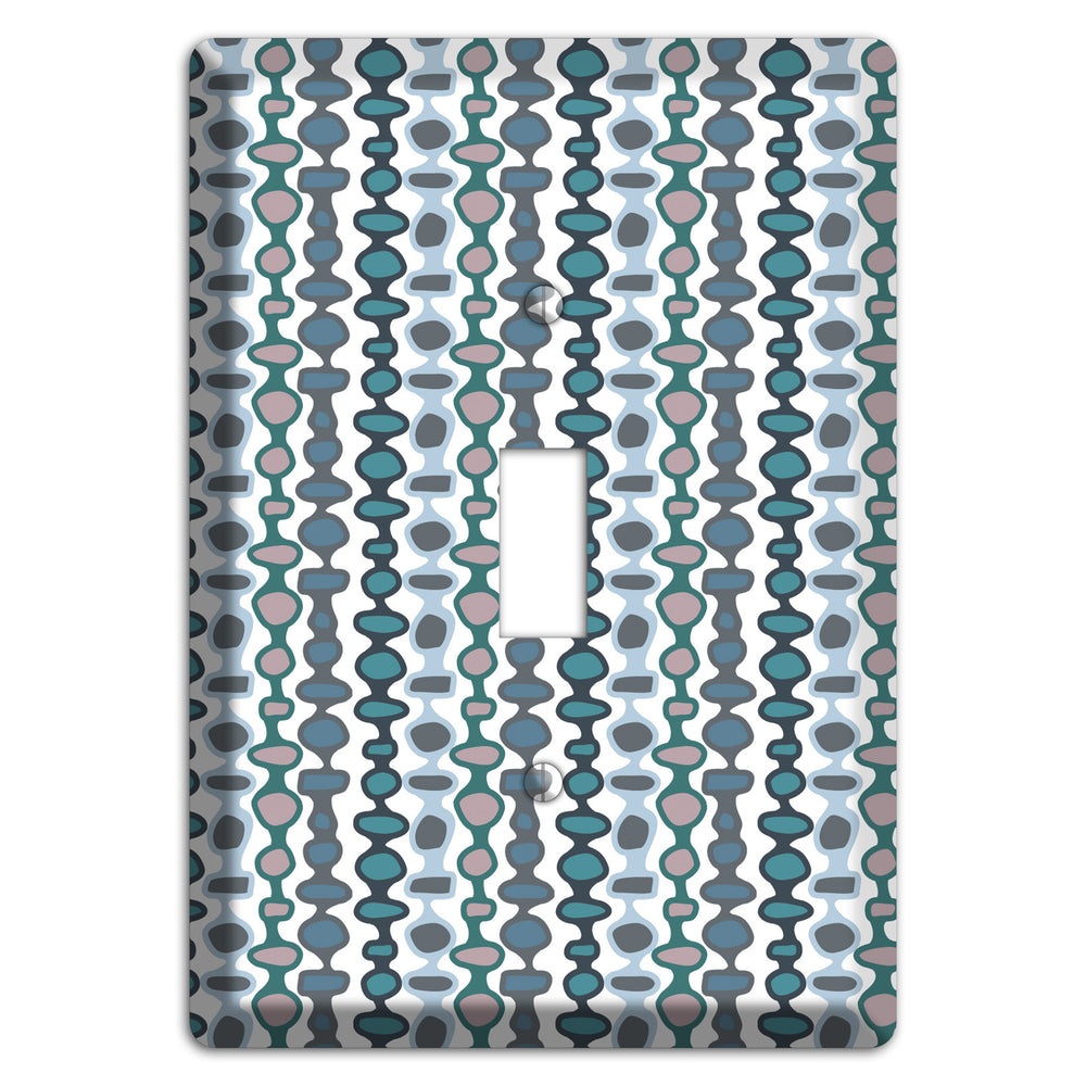 Grey and Multi Blue Bead and Reel Cover Plates