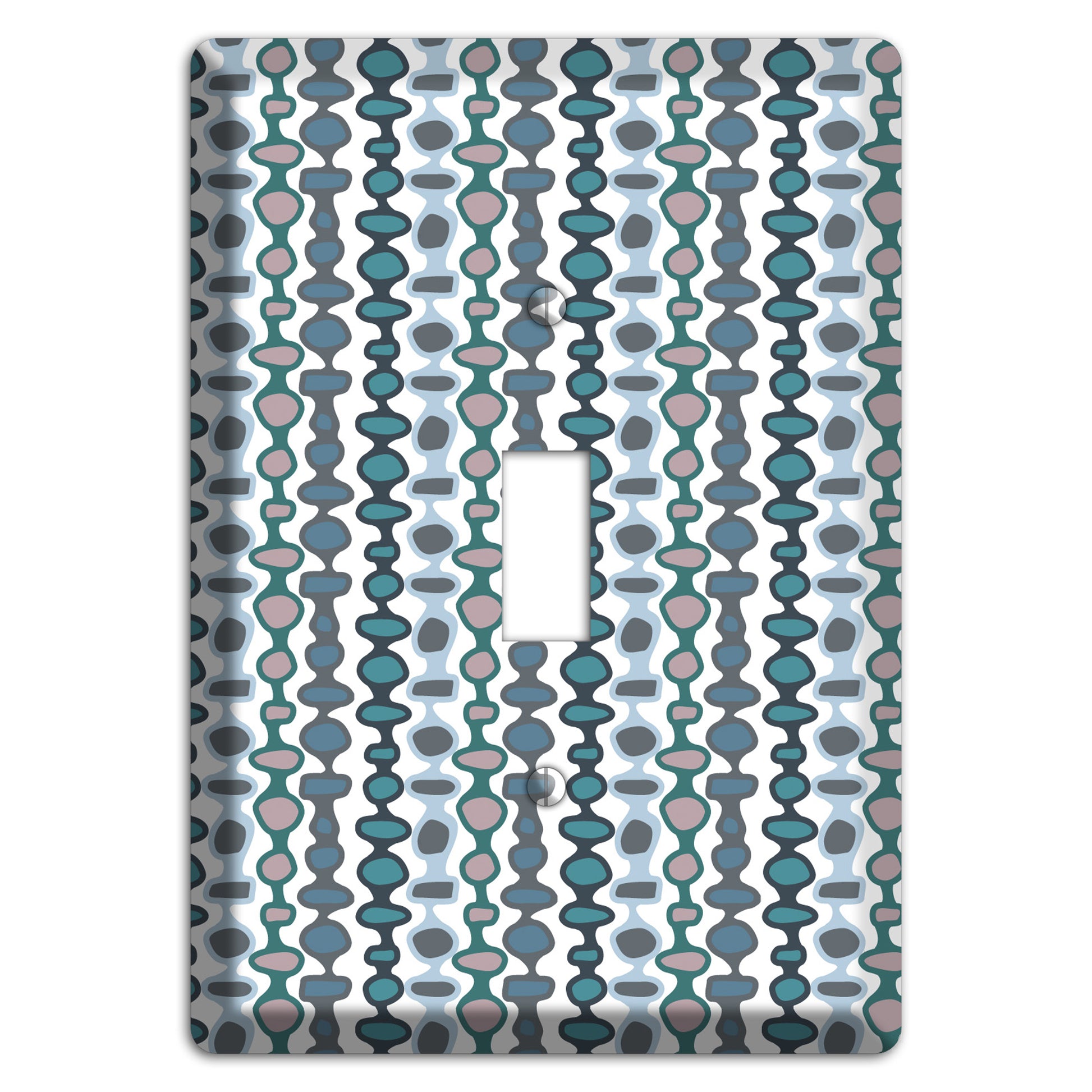 Grey and Multi Blue Bead and Reel Cover Plates