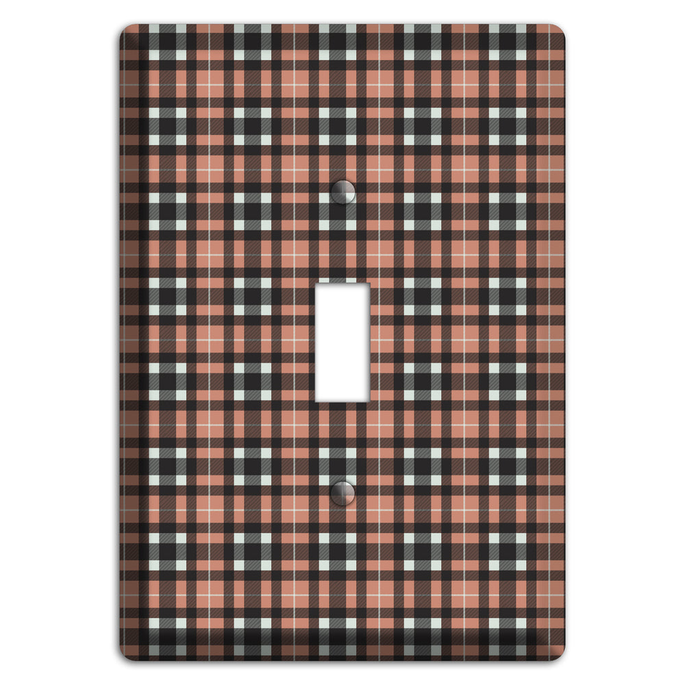 Light Brown Plaid Cover Plates