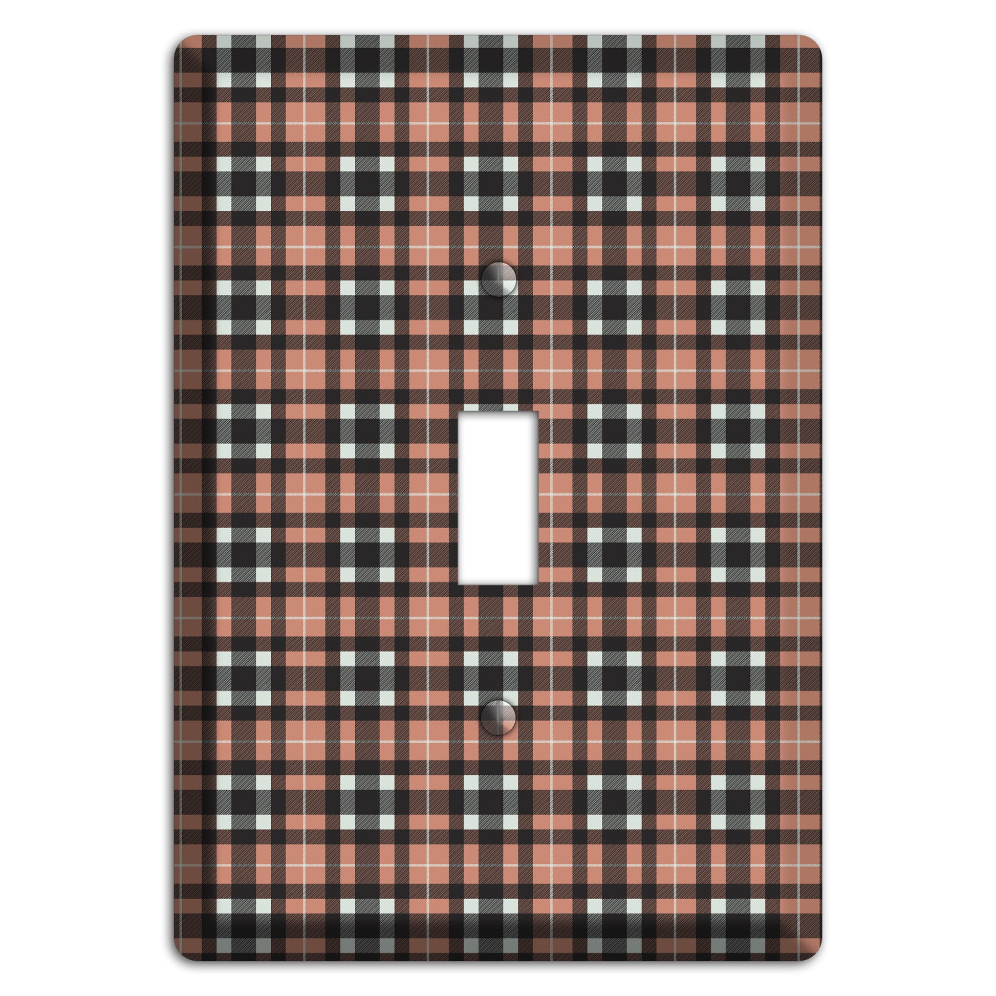 Light Brown Plaid Cover Plates