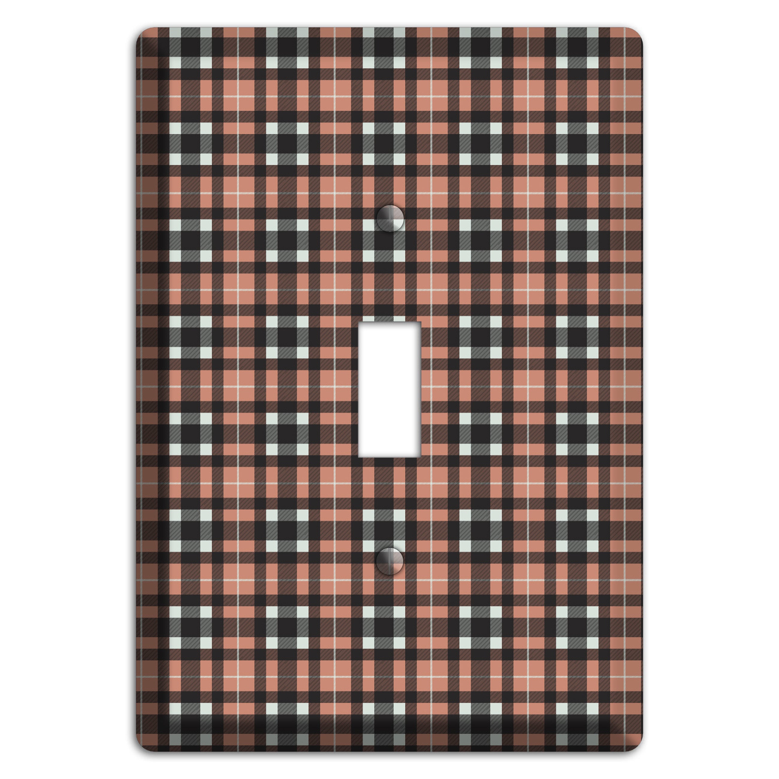 Light Brown Plaid Cover Plates