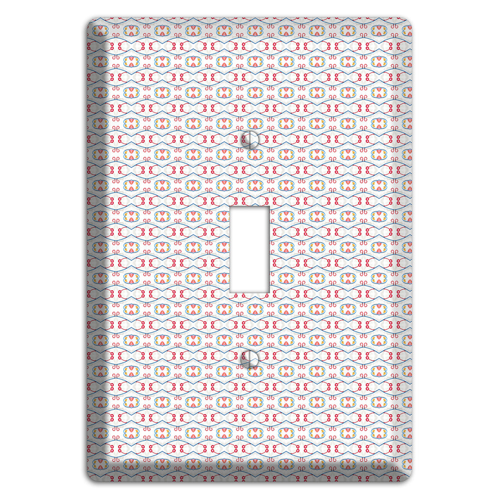 White with Red Tapestry Contour Cover Plates