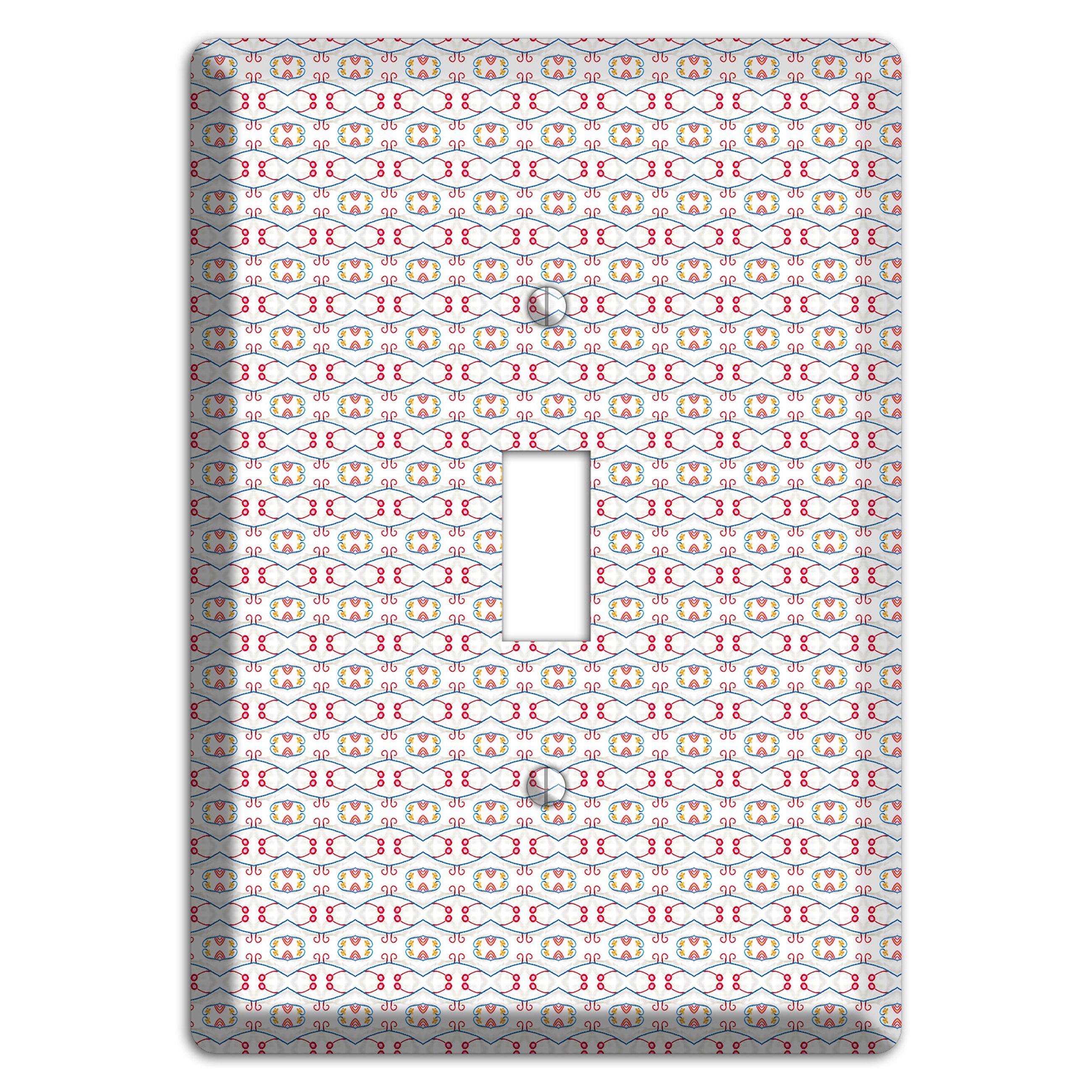 White with Red Tapestry Contour Cover Plates