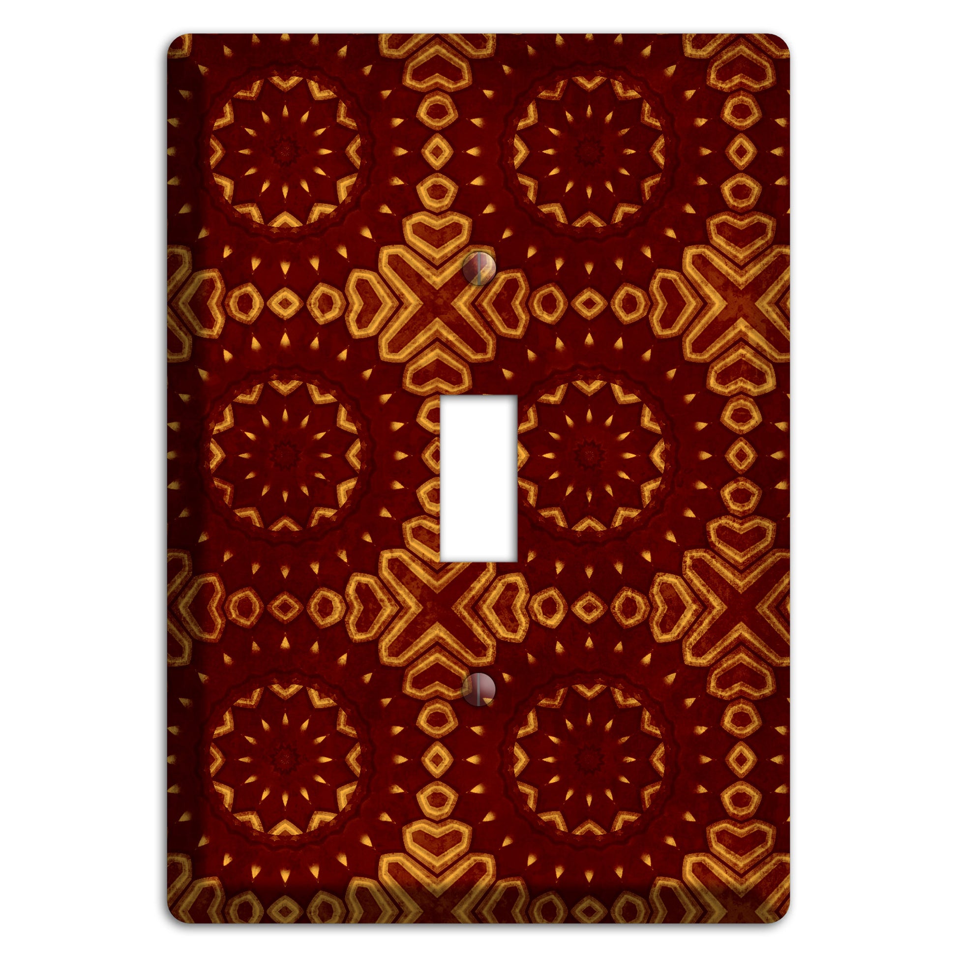 Maroon Grunge Suzani 3 Cover Plates
