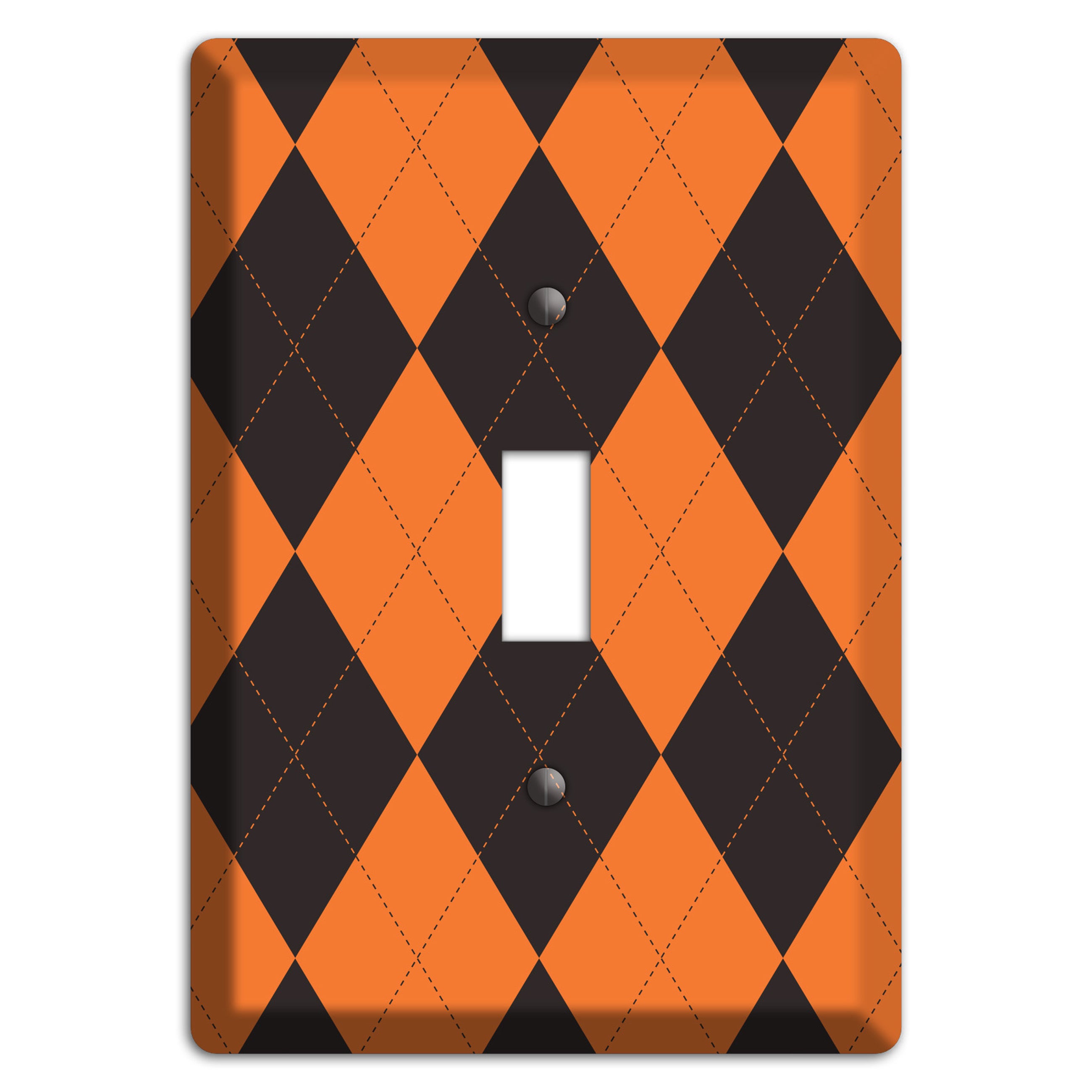 Orange Argyle Cover Plates
