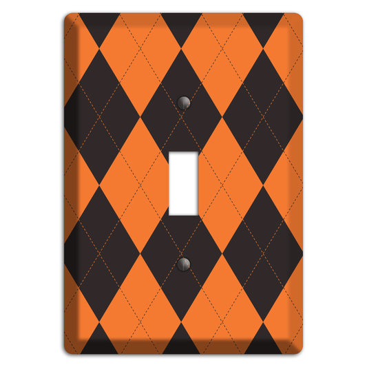 Orange Argyle Cover Plates