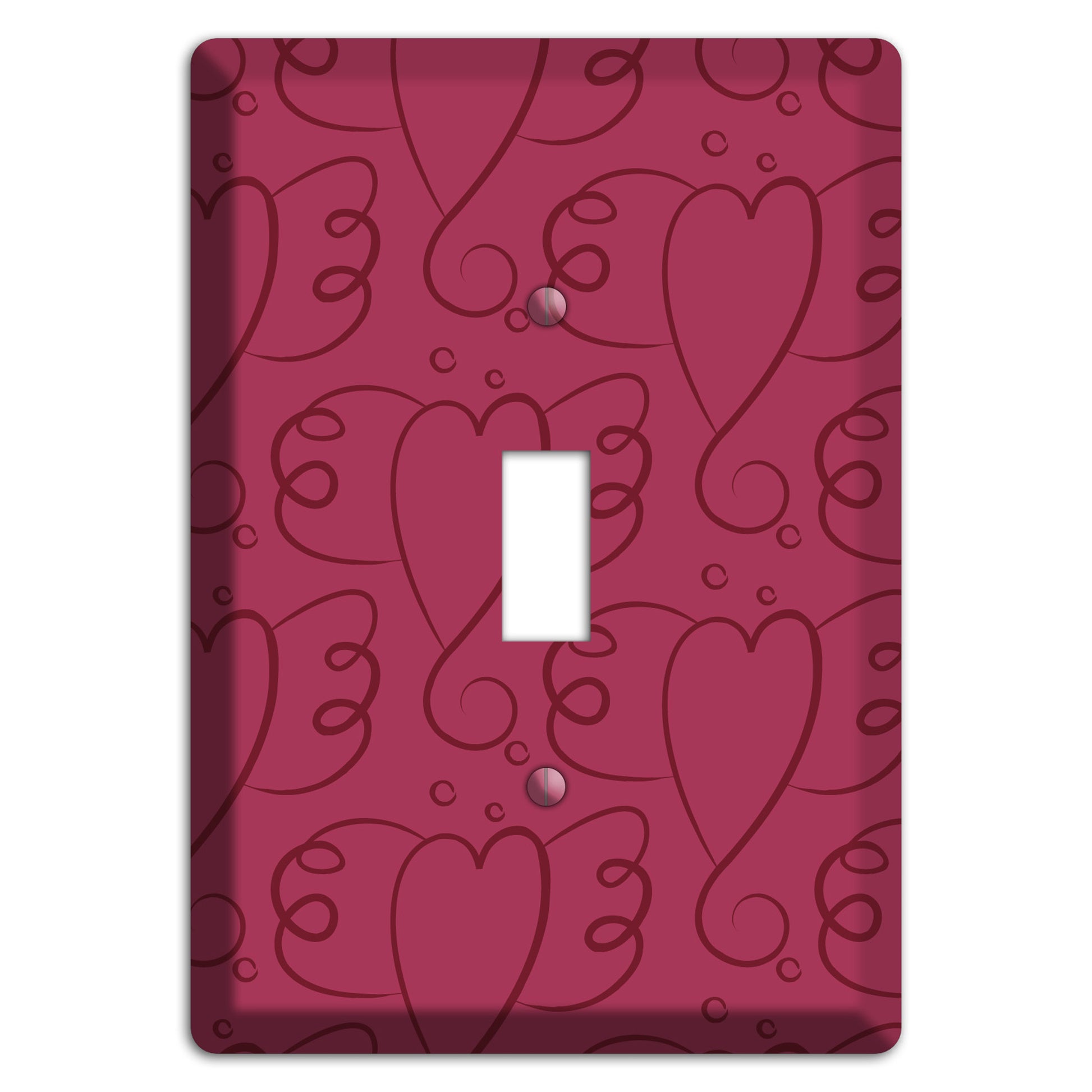Fuschia Winged Hearts Cover Plates
