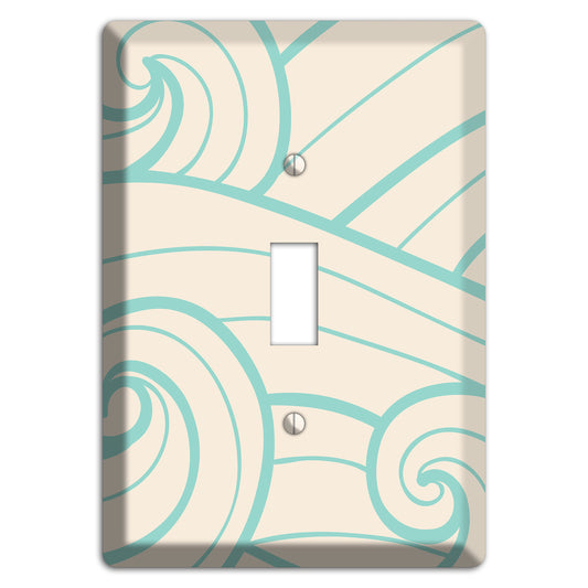 Abstract Curl Cream Cover Plates