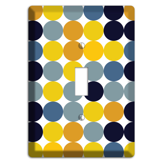 Multi Yellow and Blue Dots Cover Plates