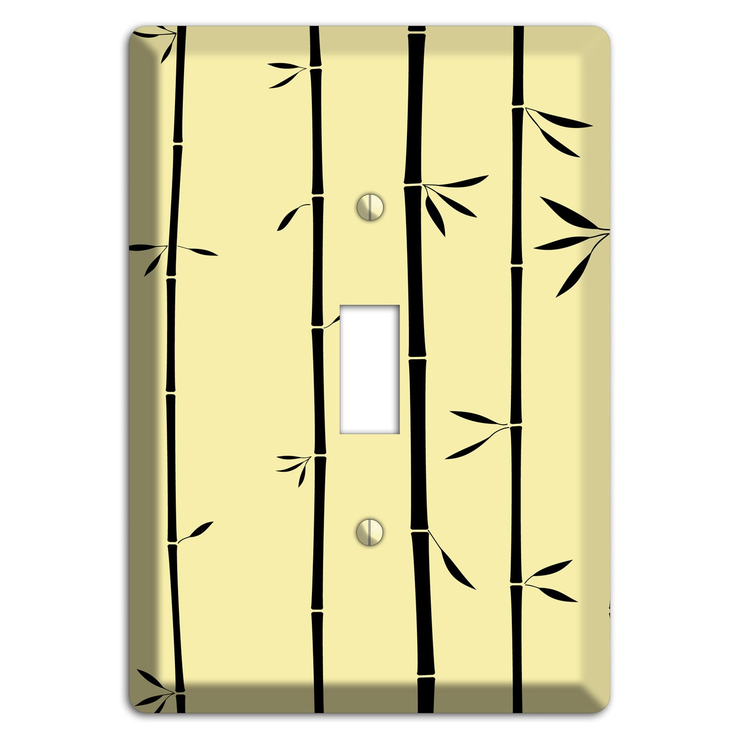 Yellow and Black Bamboo Cover Plates