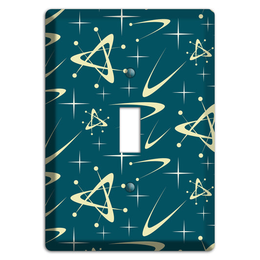 Teal and Yellow Atomic Cover Plates