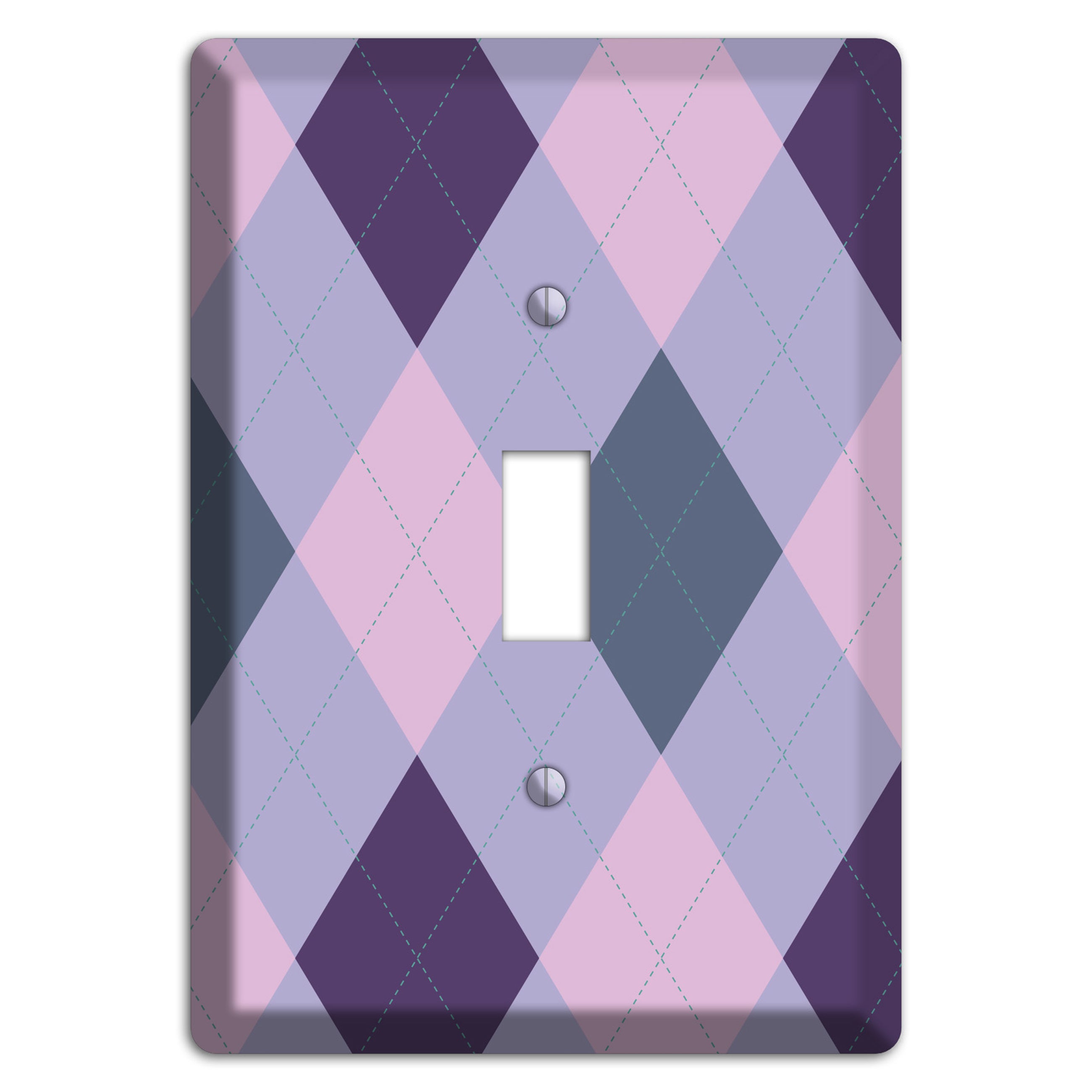 Orange and Tan Argyle Cover Plates