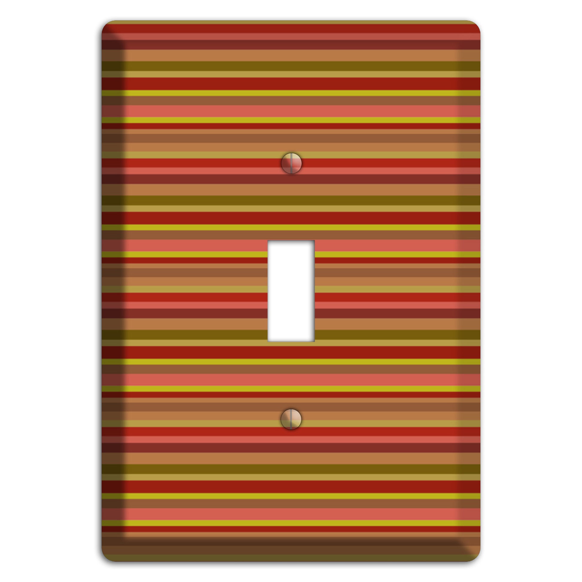 Multi Red Horizontal Stripes Cover Plates
