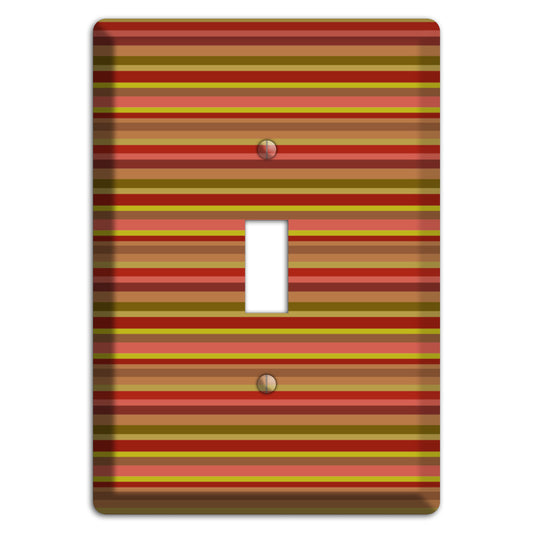 Multi Red Horizontal Stripes Cover Plates