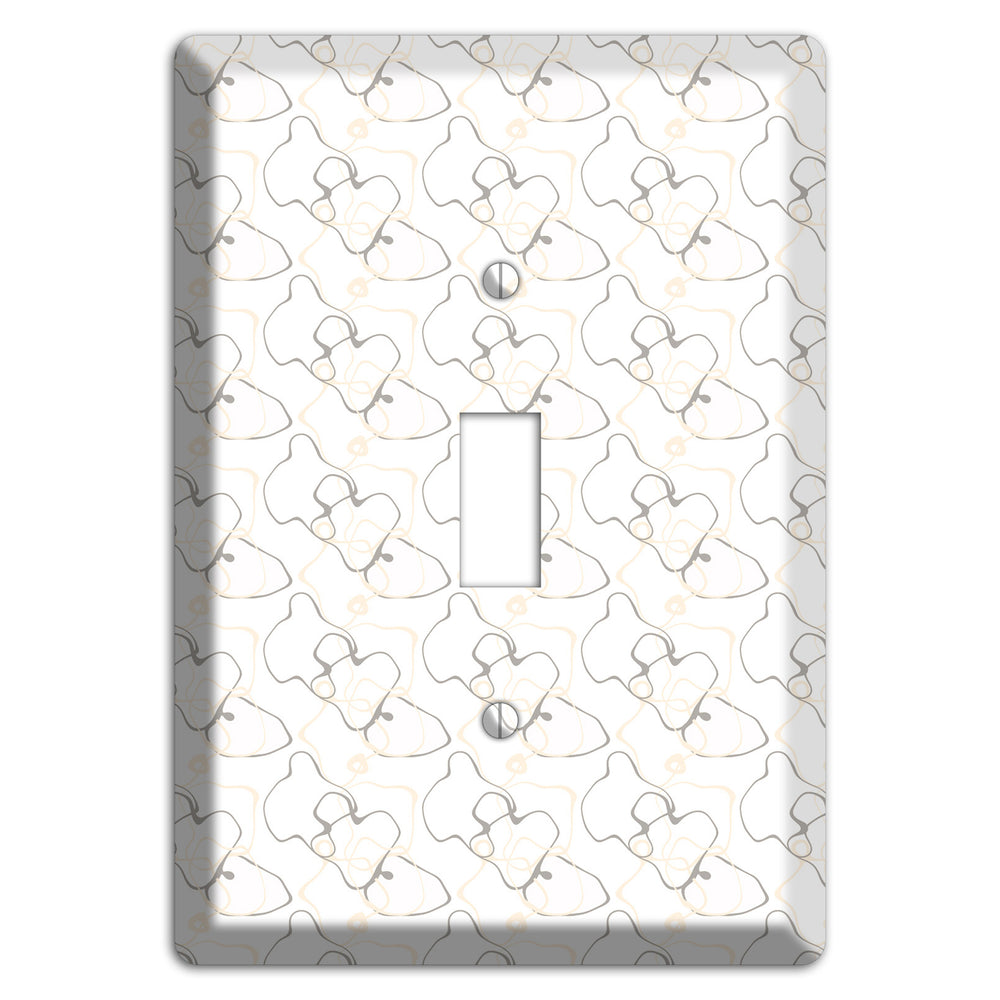 White with Irregular Circles Cover Plates