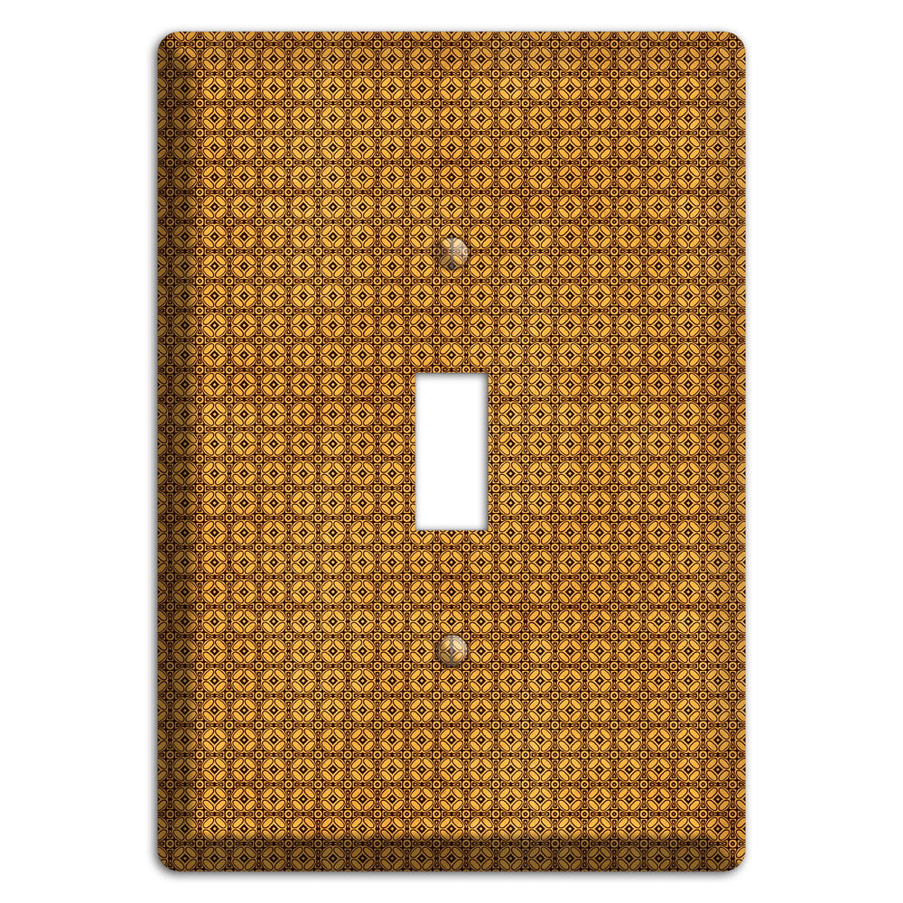 Multi Maroon Orange Arabesque Cover Plates