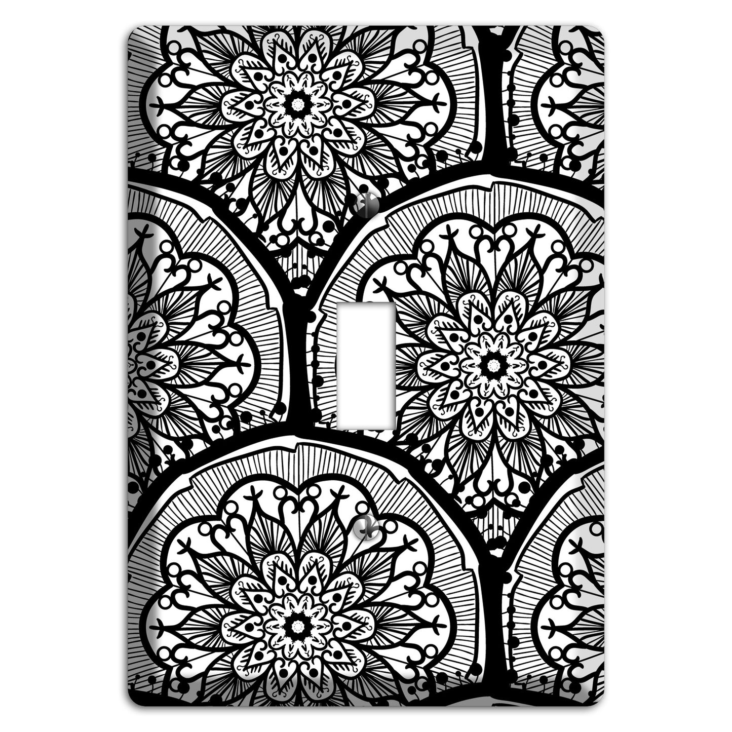 Mandala Black and White Style A Cover Plates Cover Plates