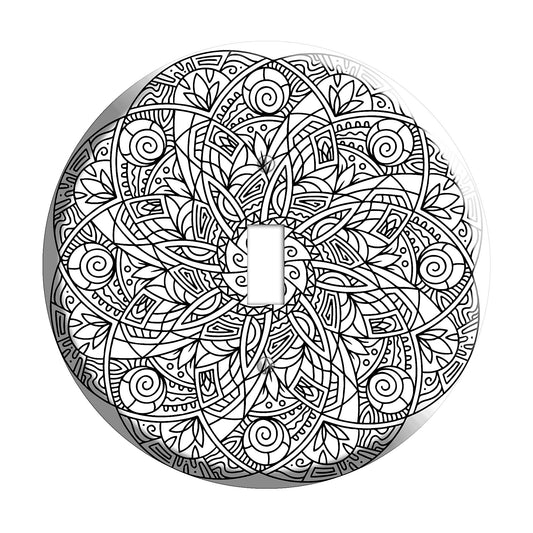 Spiral Mandala E Cover Plates