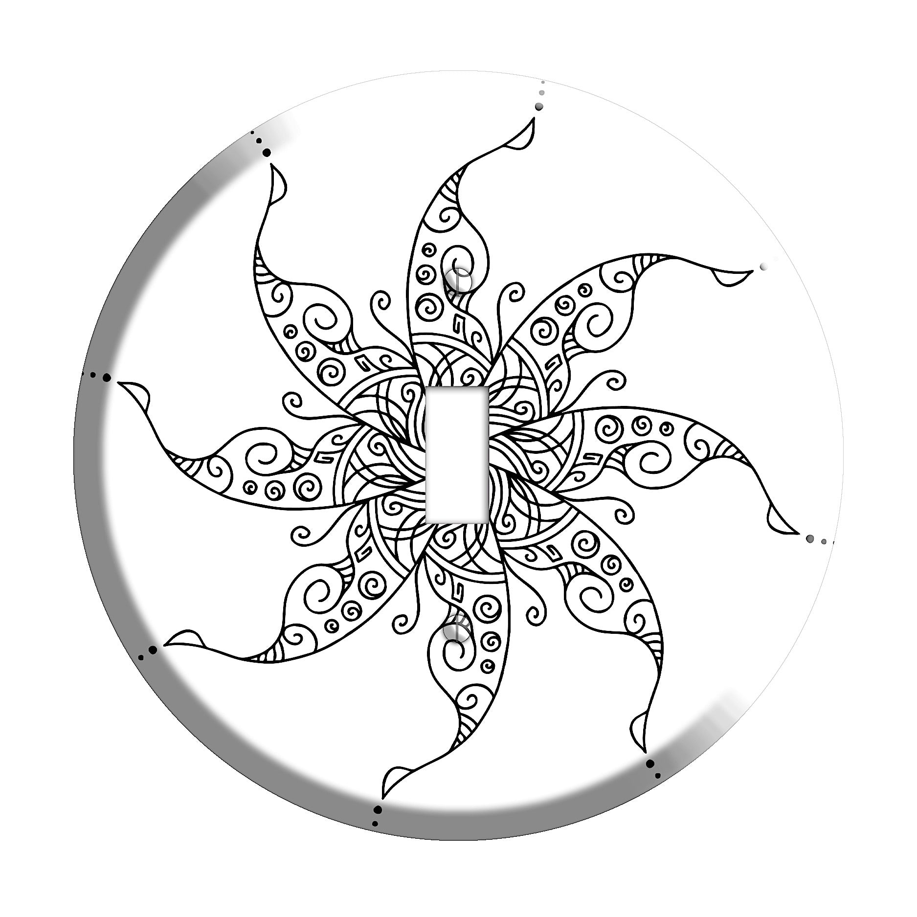 Spiral Mandala C Cover Plates