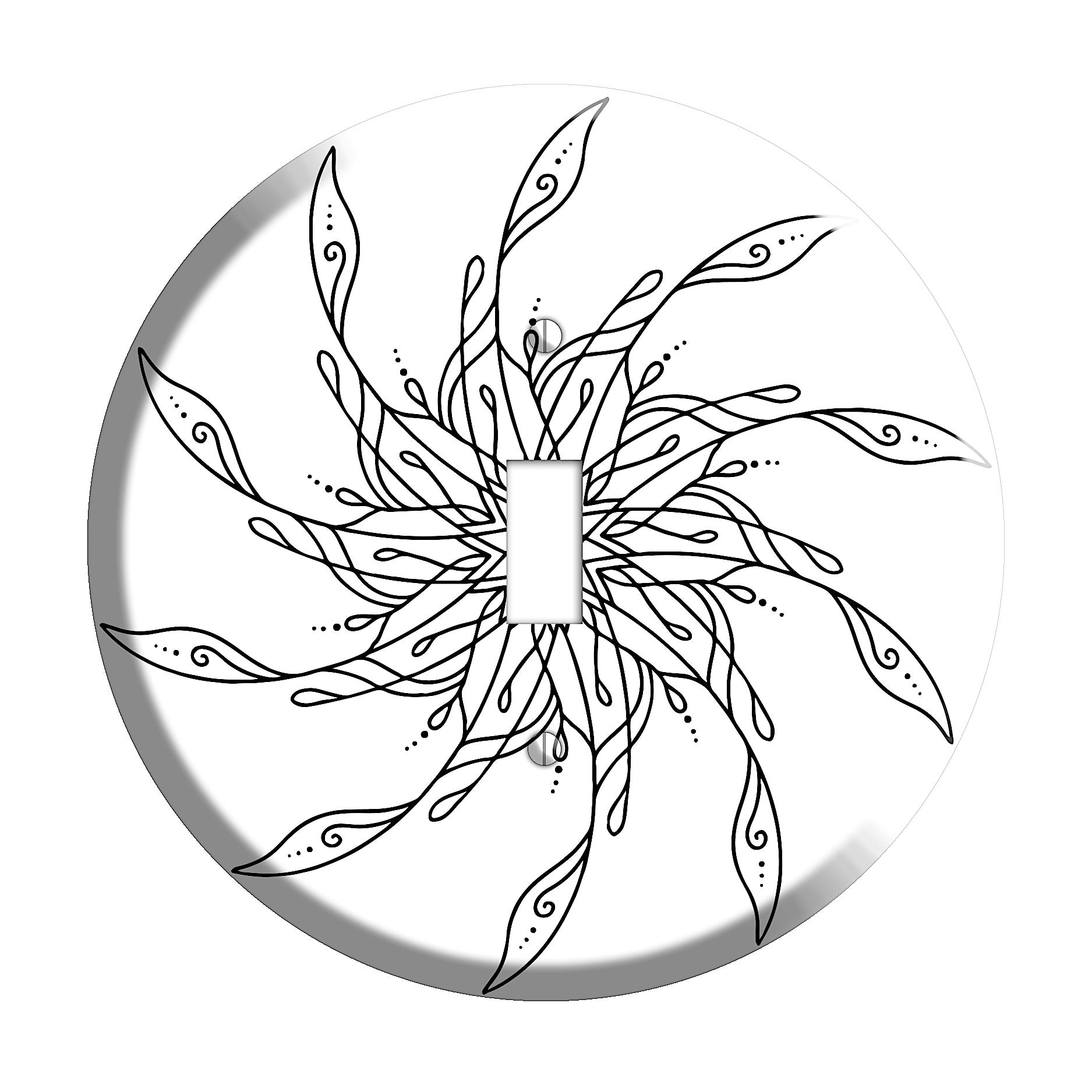 Spiral Mandala J Cover Plates