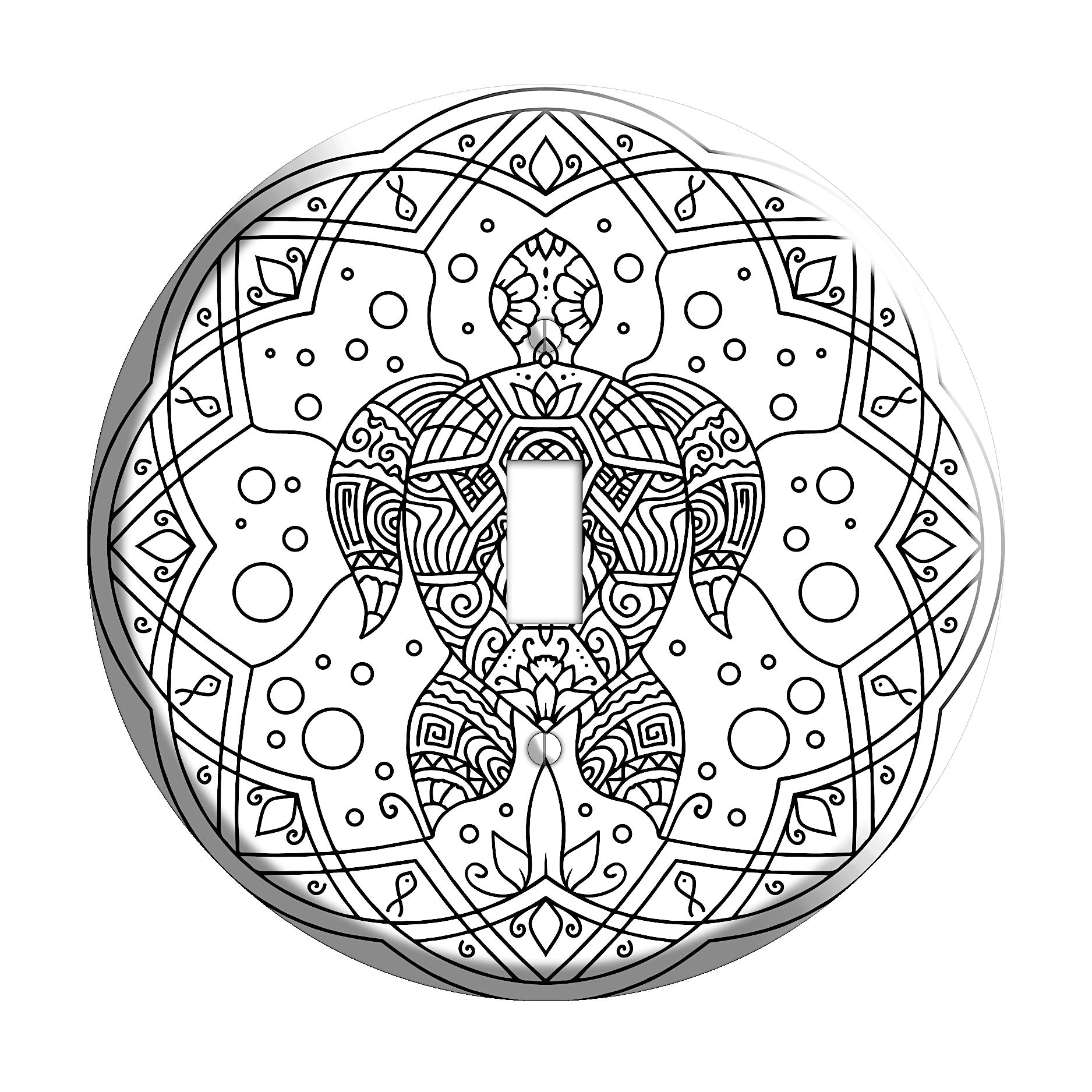 Turtle Mandala Cover Plates