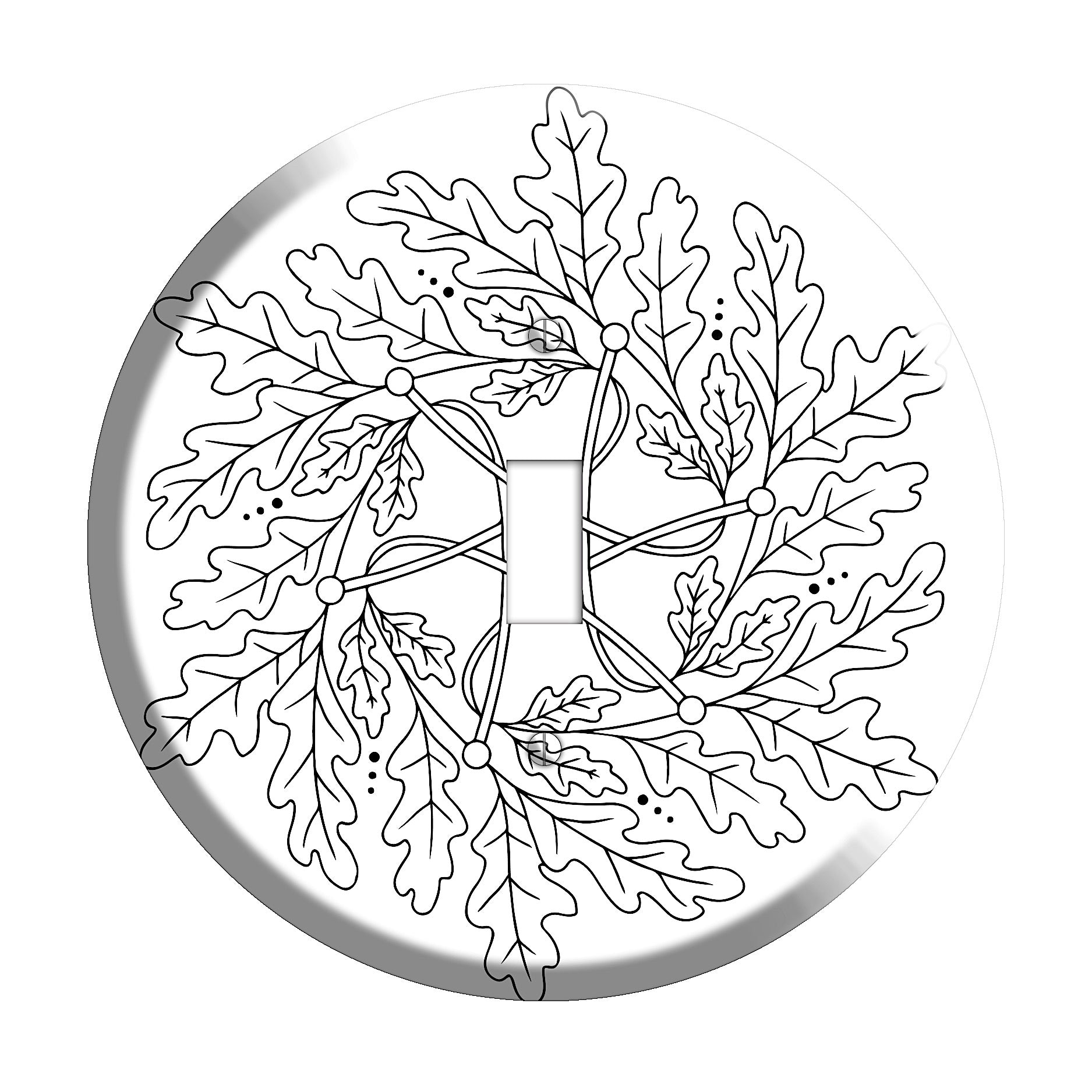 White Oak Mandala Cover Plates