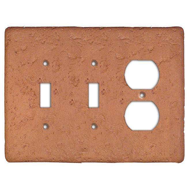 Stonique Terra Cotta Stone 2 Toggle / Duplex Switchplate