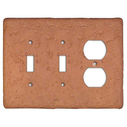 Terra Cotta Stone 2 Toggle / Duplex Switchplate:Wallplatesonline.com