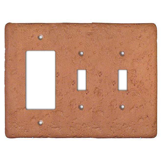 Terra Cotta Stone 2 Toggle / Rocker Switchplate:Wallplatesonline.com