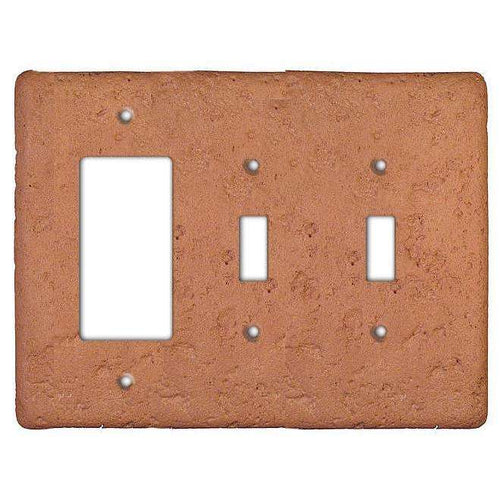 Terra Cotta Stone 2 Toggle / Rocker Switchplate:Wallplatesonline.com