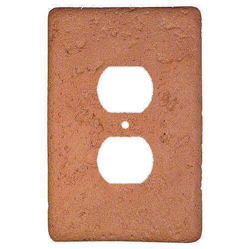 Stonique Terra Cotta Stone Duplex Wallplate