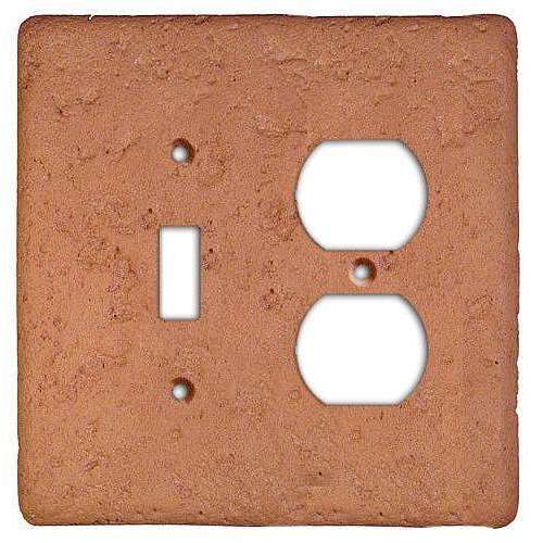 Terra Cotta Stone Toggle / Duplex Switchplate:Wallplatesonline.com