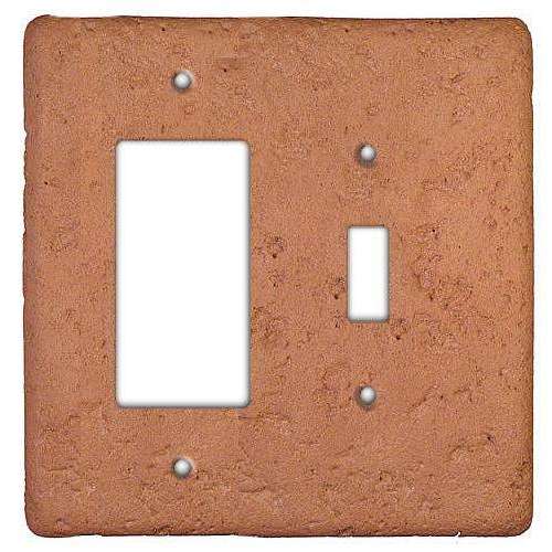 Terra Cotta Stone Toggle / Rocker Switchplate:Wallplatesonline.com