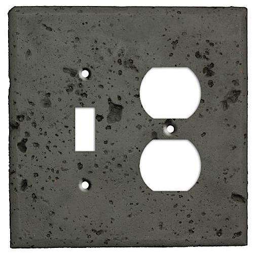 Charcoal Stone Toggle / Duplex Outlet Cover Plate